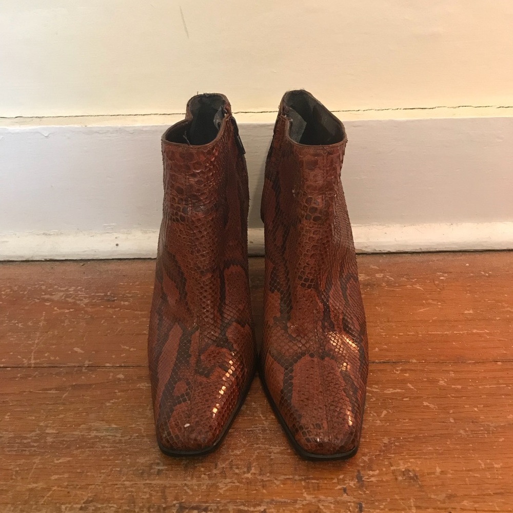 Vintage Snakeskin Booties